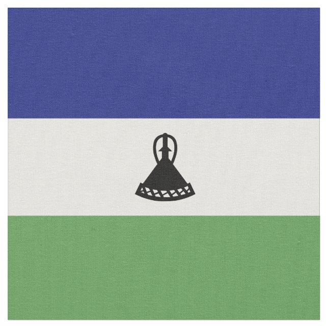 Tela Bandera de Lesoto (De cerca)