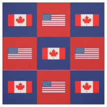 Bandera de los Estados Unidos, bandera del Canadá 