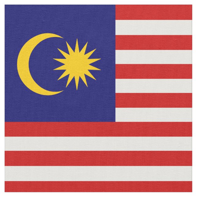 Tela Bandera de Malasia (De cerca)