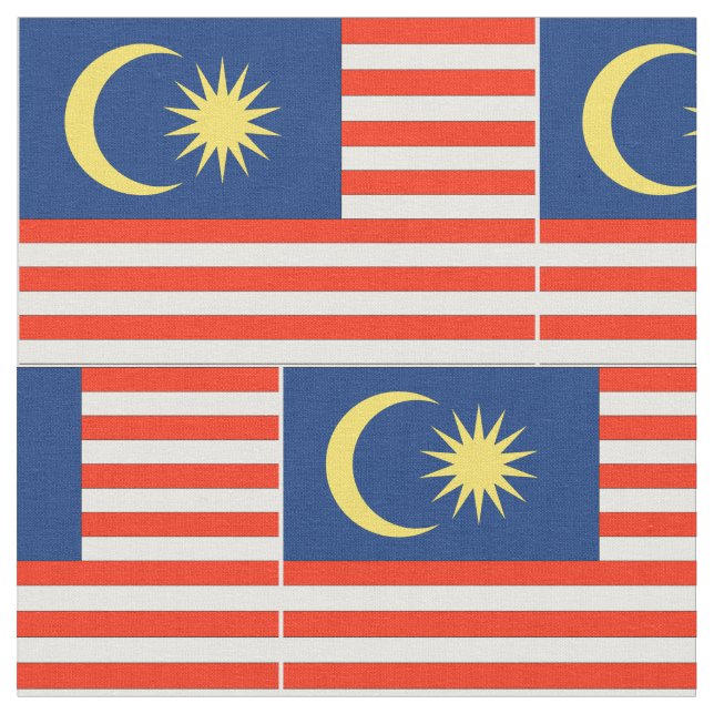 Tela Bandera de Malasia (De cerca)