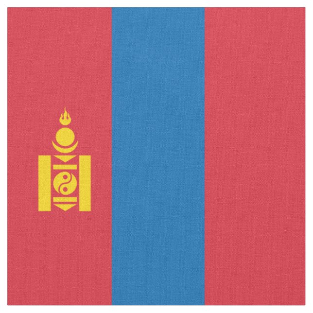 Tela bandera de Mongolia (De cerca)