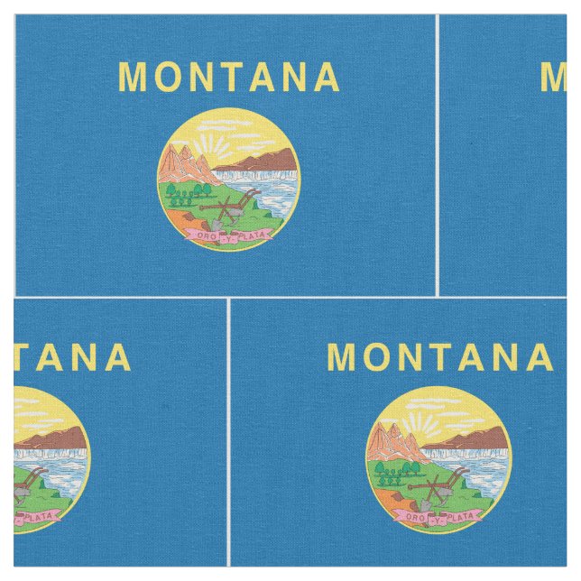 Tela Bandera de MONTANA - (De cerca)