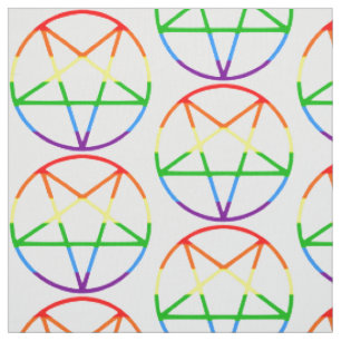 Tela bandera de orgullo gay pentagrama arcoíris