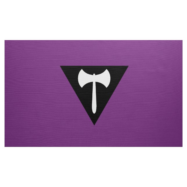 Tela Bandera de orgullo Labrys lésbico (Yarda)