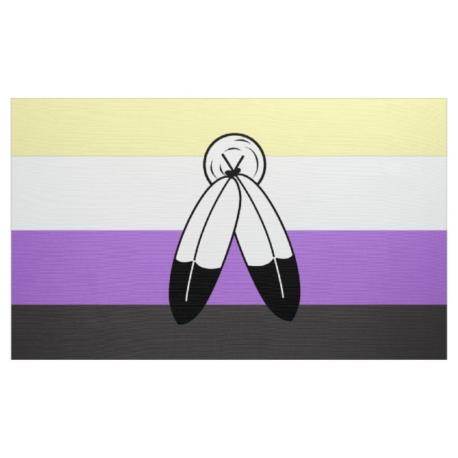 Tela Bandera de orgullo no binario de dos espíritus (Yarda)