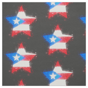 Tela Bandera de Puerto Rico que brilla