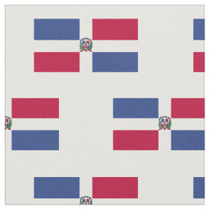Tela Bandera de República Dominicana   Fondo blanco