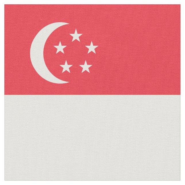 Tela Bandera de Singapur (De cerca)