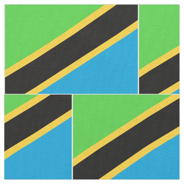 Tela Bandera de Tanzania (De cerca)