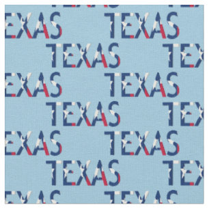 Tela Bandera de Tejas en la palabra Tejas en azul del