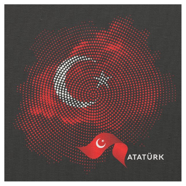 Tela bandera de Turquía (De cerca)