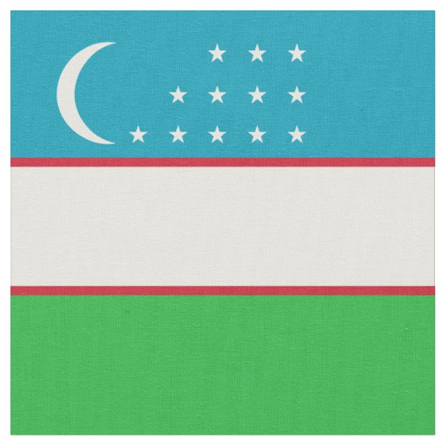 Tela Bandera de Uzbekistán (De cerca)