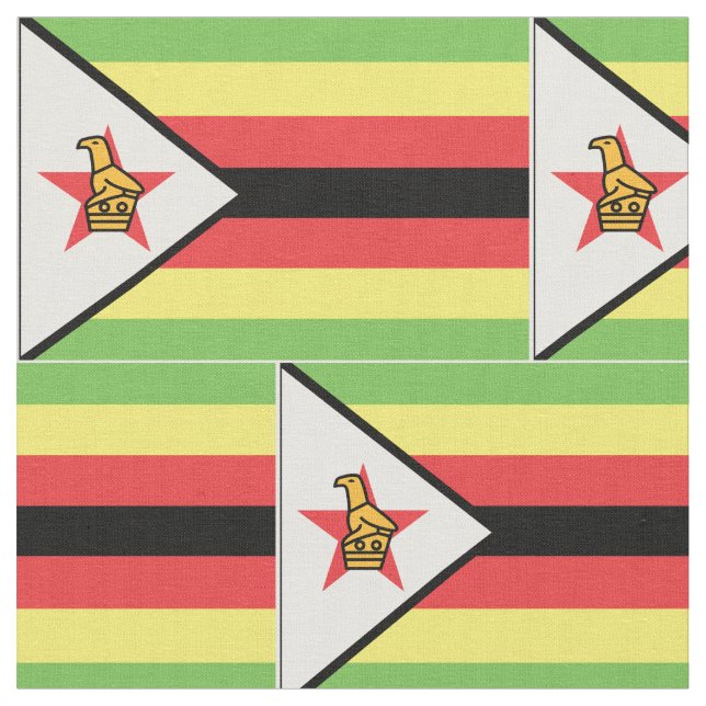 Tela Bandera de Zimbabwe (De cerca)