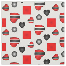 Tela Bandera del corazón de Trinidad y Tobago en blanco