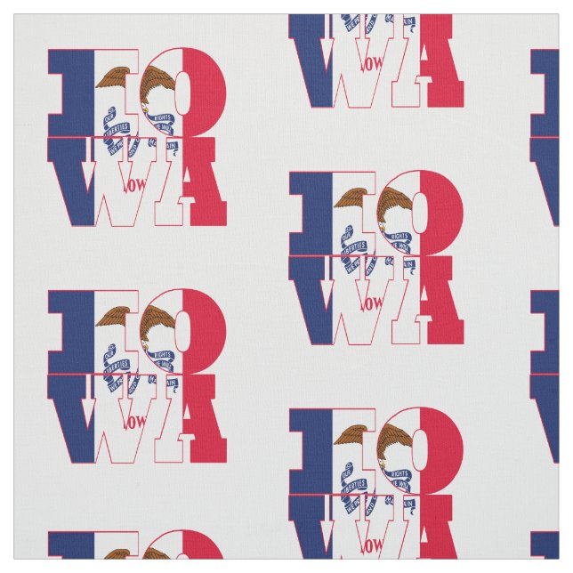 Tela Bandera del estado americano de Iowa (Retal)