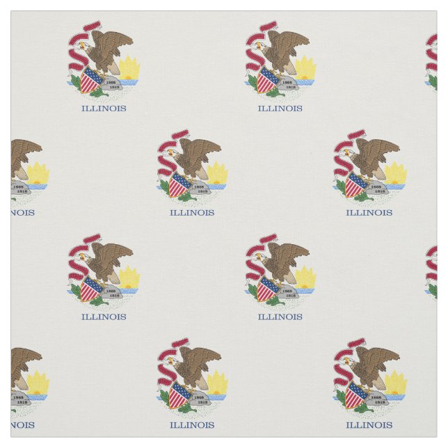 Tela Bandera del estado de Illinois (Retal)