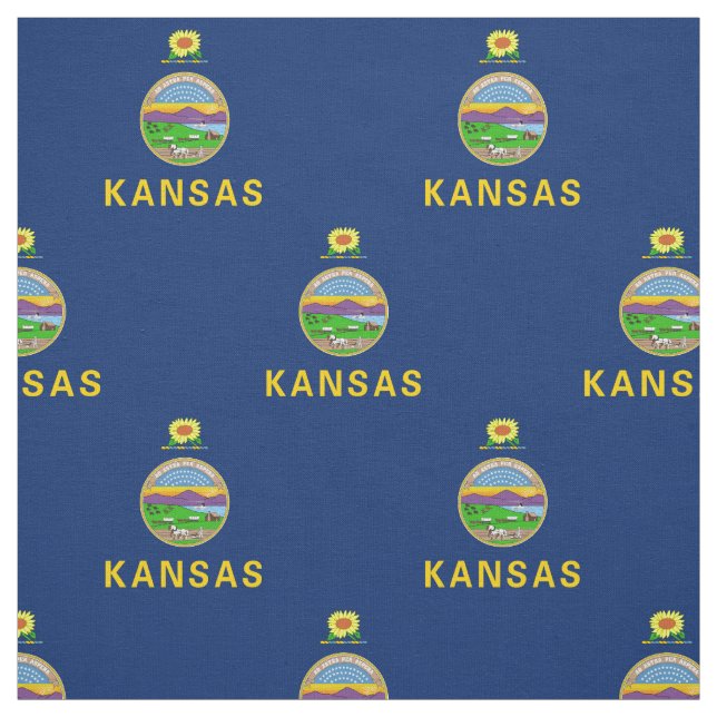 Tela Bandera del estado de Kansas (Retal)