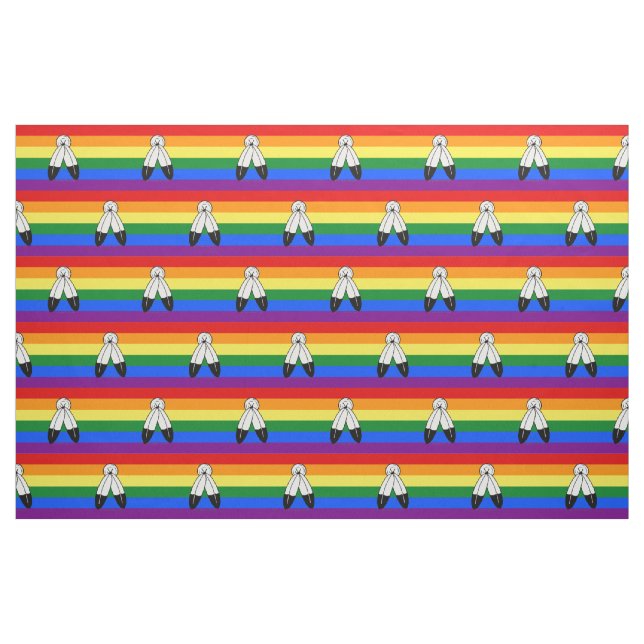 Tela bandera del orgullo de dos espíritus de SlipperyJo (Yarda)