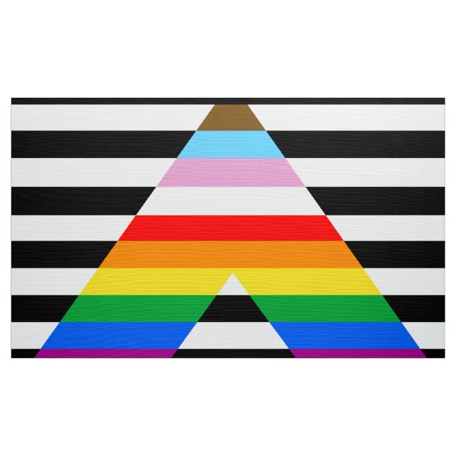 Tela Bandera del Orgullo del aliado LGBTQ Progress (Yarda)