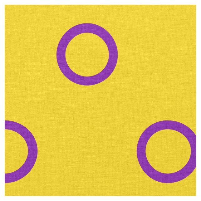 Tela Bandera del Orgullo Intersexual (De cerca)