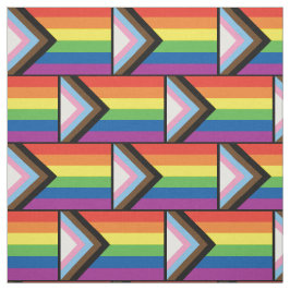 Tela Bandera del orgullo progresista Silhouette LGBT