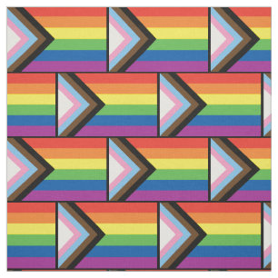 Tela Bandera del orgullo progresista Silhouette LGBT