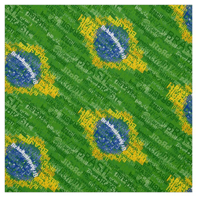 Tela Bandera del texto del Brasil (Retal)
