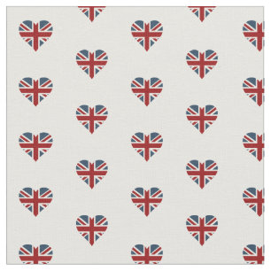 Tela Bandera en forma de corazón de Union Jack