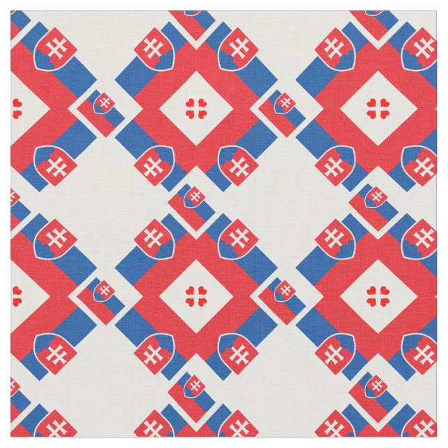 Tela Bandera eslovaca y moda trendy (De cerca)
