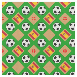 Tela Bandera española y baile de fútbol/moda español