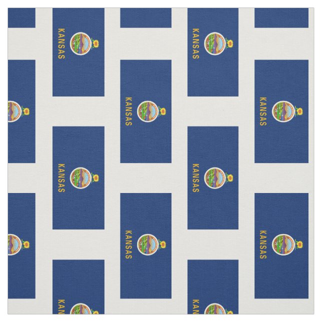 Tela Bandera estatal de Kansas (Retal)
