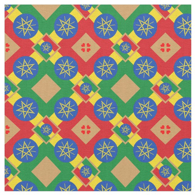 Tela Bandera etíope y moda/moda de moda (De cerca)