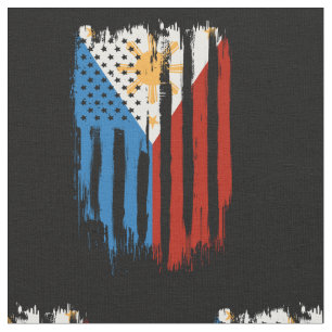 Tela Bandera filipina mitad americana mitad filipina