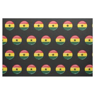 Tela Bandera ghanesa redonda brillante