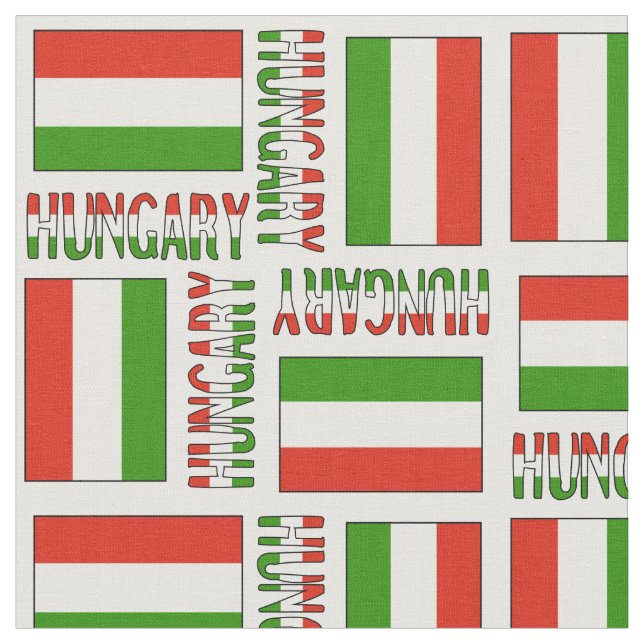 Tela Bandera húngara y Hungría (De cerca)