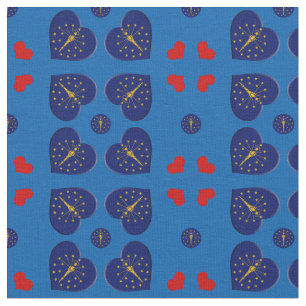 Tela Bandera Indiana e Indiana Hearts Fabric / Estados 