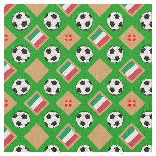 Tela Bandera italiana y pelota de fútbol/Moda italiana