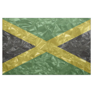 Tela Bandera jamaicana - arrugada