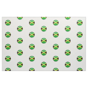 Tela Bandera jamaicana redonda brillante