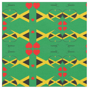 Tela Bandera jamaiquina Fabric y Jamaica Heart Moda