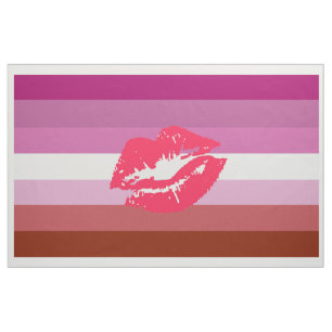 Tela Bandera lesbiana del orgullo del lápiz labial
