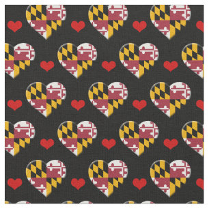Tela Bandera Maryland & Red Heart Fabric / USA
