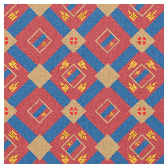 Tela Bandera mongol y moda trendy de Mongolia (De cerca)