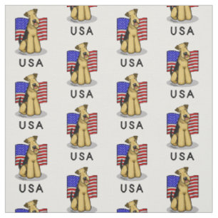 Tela Bandera norteamericana de Estados Unidos Airedale 