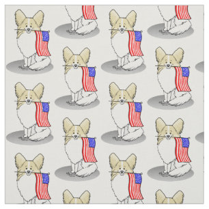 Tela Bandera Patriótica Americana USA Papillon (limón)