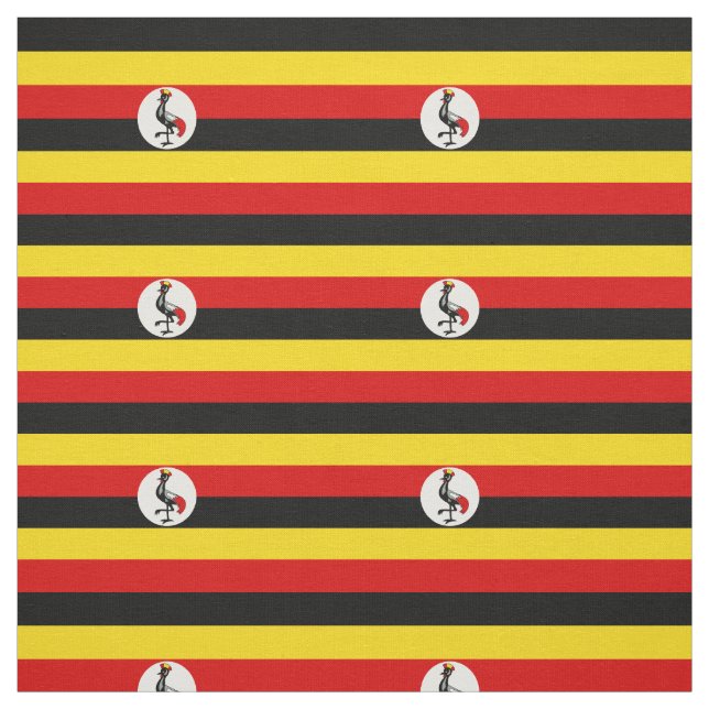Tela Bandera patriótica de Uganda (Retal)