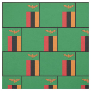 Tela Bandera patriótica de Zambia con borde negro