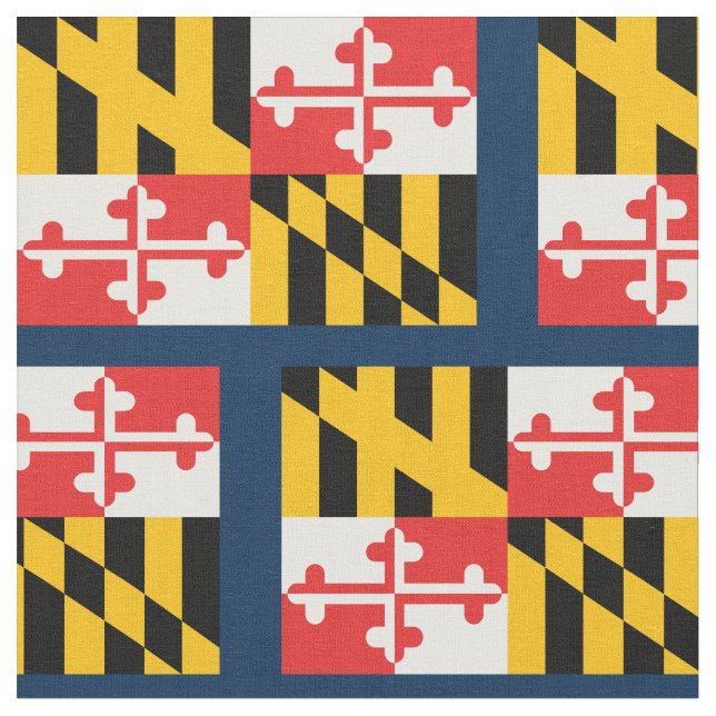 Tela Bandera Patriótica del Estado de Maryland (De cerca)