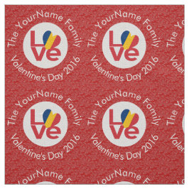 Tela Bandera personalizada de amor de Chad rojo