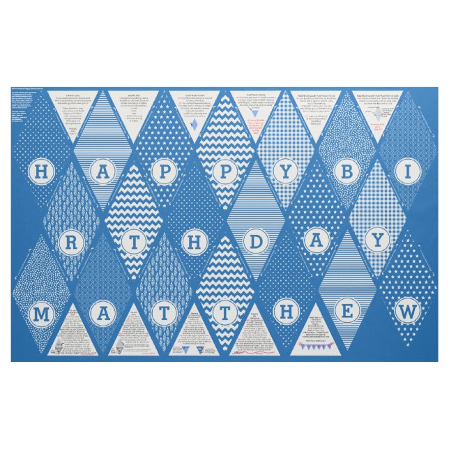 Tela Bandera personalizada del banderín del feliz (Yarda)